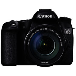 Canon EOS 70D Digital SLR Camera with 18-135mm IS STM Lens, HD 1080p, 20.2MP, Wi-Fi, 3
